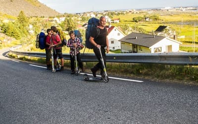 Sparkesykkel på grus, sti og annet ujevnt underlag Sparkesykkel på grus, sti og annet ujevnt underlag