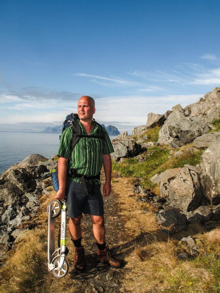 Sparkesykkel på grus